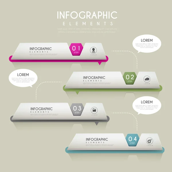 Infographic kortárs design — Stock Vector