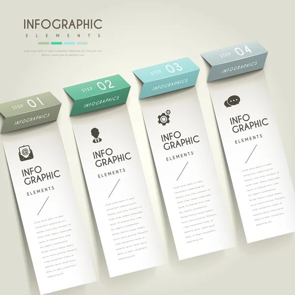 Elegantes Design der Infografik — Stockvektor