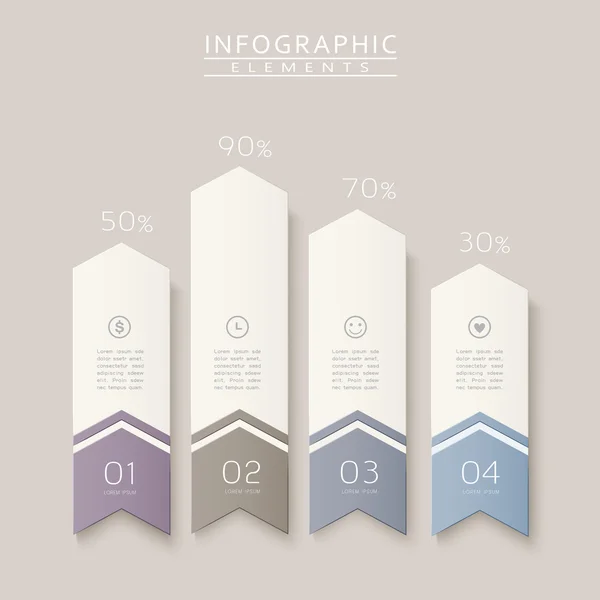 Design infográfico de simplicidade — Vetor de Stock