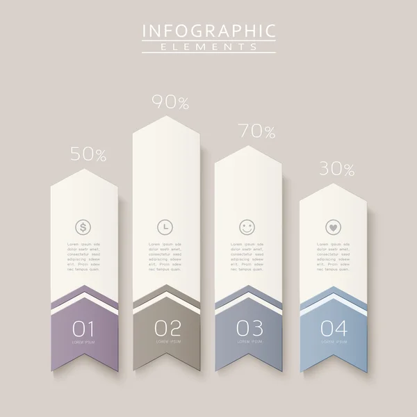 Egyszerűség infographic design — Stock Vector