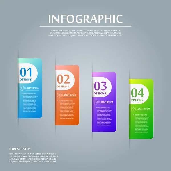 Çağdaş Infographic tasarım — Stok Vektör