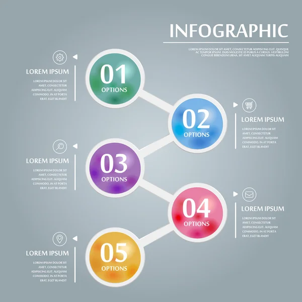 Diseño infográfico elegante — Vector de stock