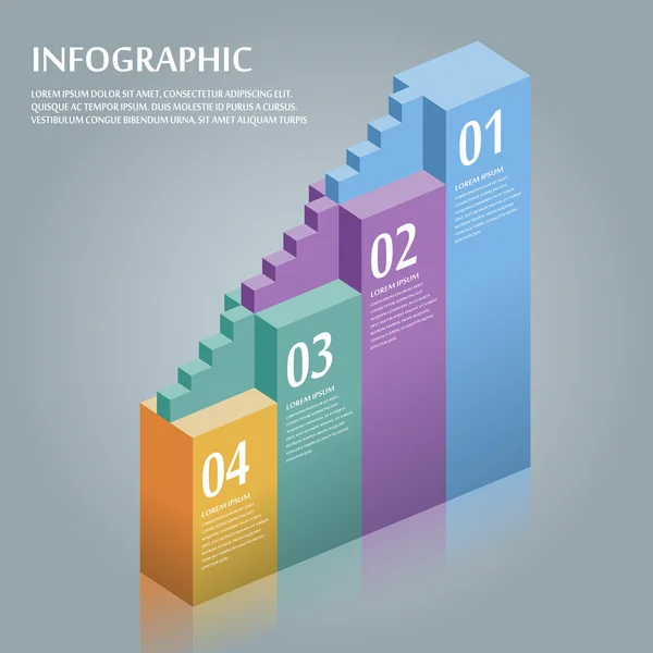 Desain infografis yang menarik - Stok Vektor