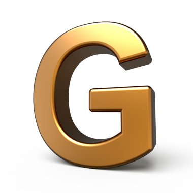 3D mat altın harf G