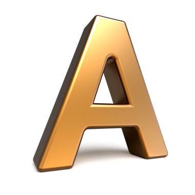 A 3D mat altın harfi