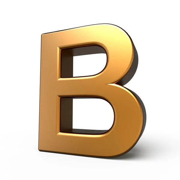 3d mattes Gold Buchstabe b — Stockfoto