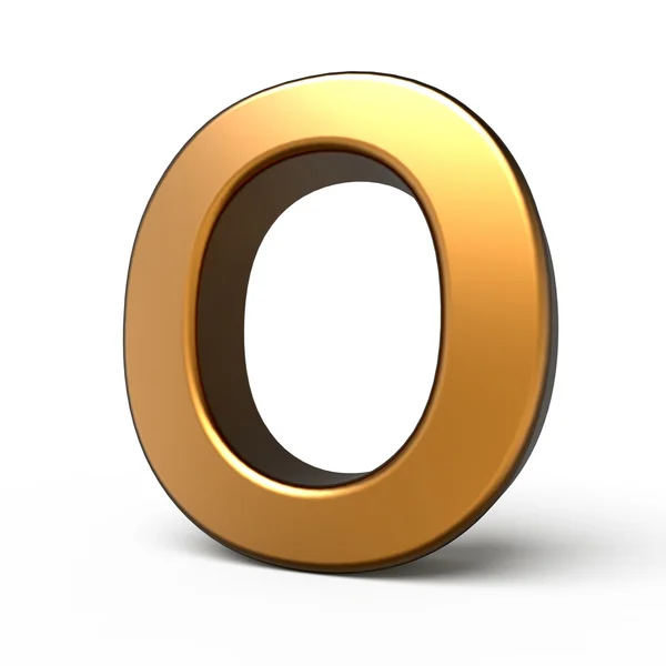 3D-mat goud letter O — Stockfoto