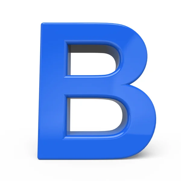 3d glossy blue letter B — Stock Photo, Image