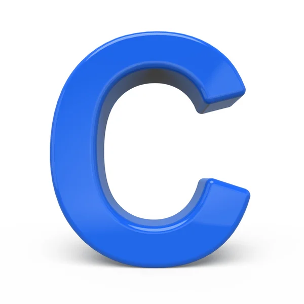 3D-glanzende blauwe letter C — Stockfoto