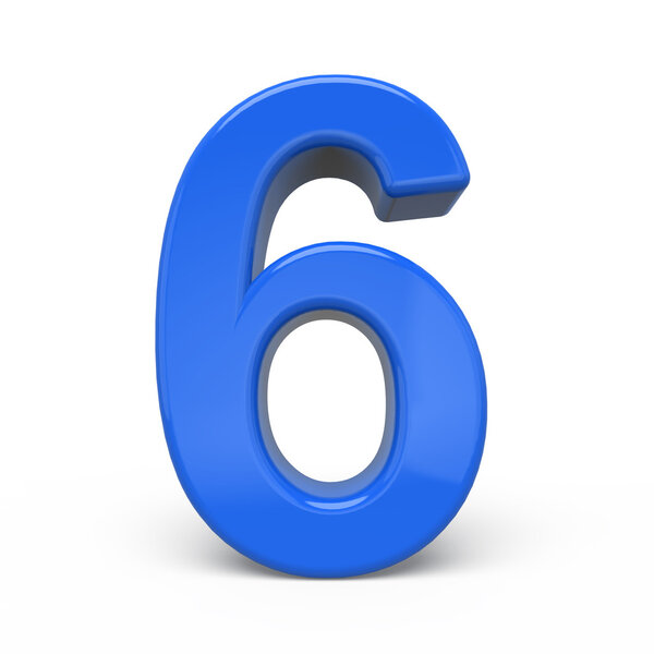 3d глянцевый синий номер 6
