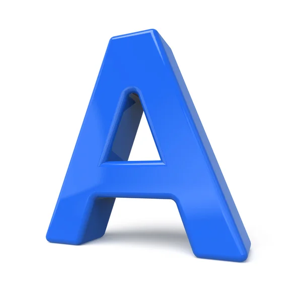 3d glossy blue letter A — Stock Photo, Image