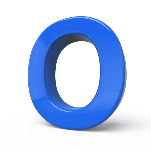 3d glossy blue letter O — Stock Photo, Image