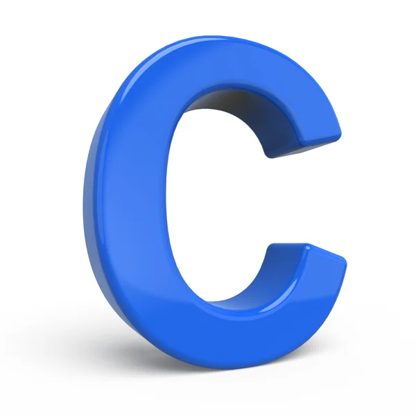 3d brillante letra azul C — Foto de Stock
