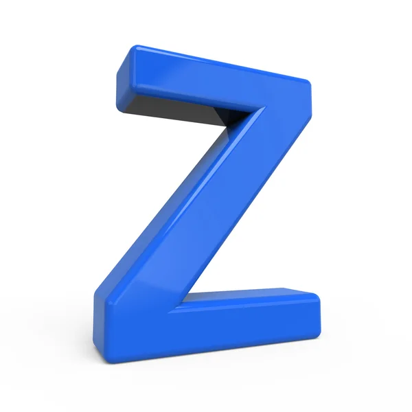 3D γυαλιστερό μπλε γράμμα Z — Φωτογραφία Αρχείου