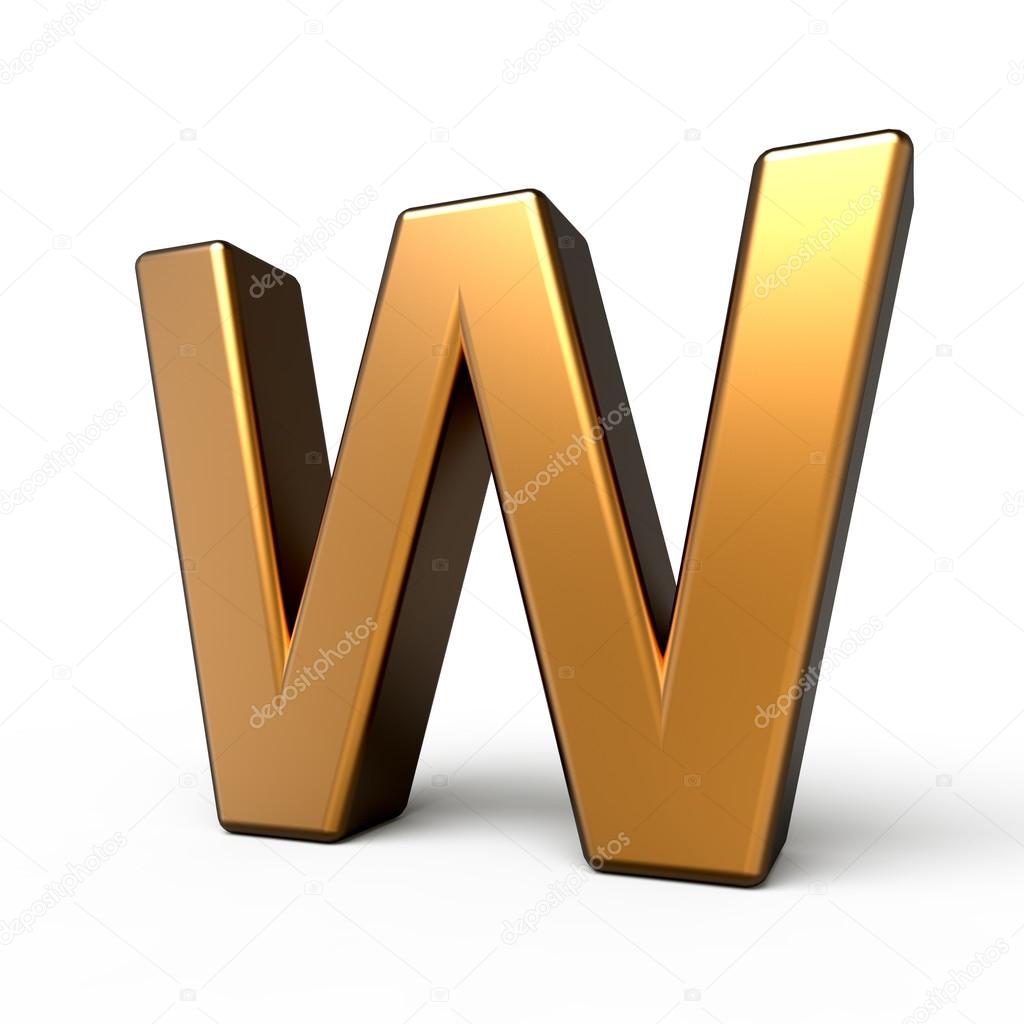 3d matte gold letter W Stock Photo HstrongART 94364674 3d matte gold letter W Stock Photo HstrongART 94364674