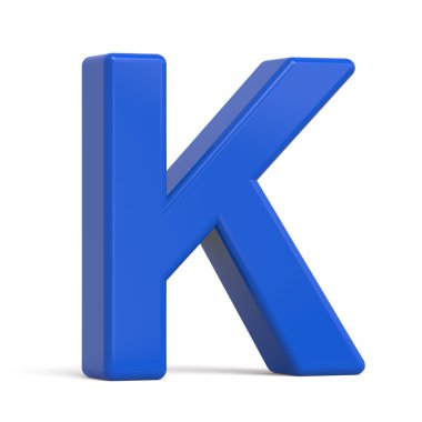 3D plastik mavi mektup K