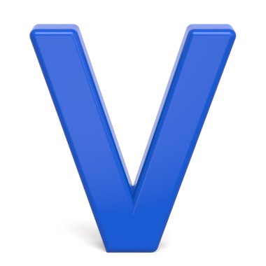 3D plastik mavi mektup V