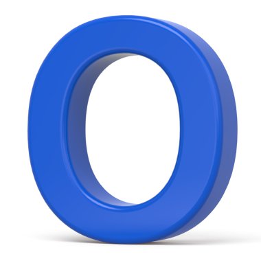 3D plastik mavi mektup O