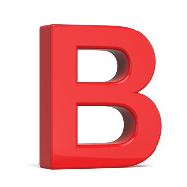 3D plastik kırmızı mektup B