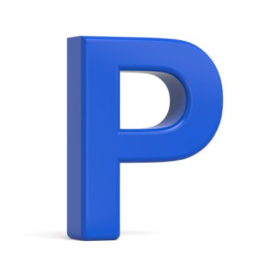 3D plastik mavi mektup P