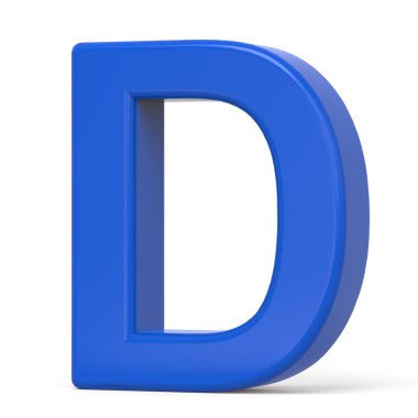 3D plastik mavi mektup D