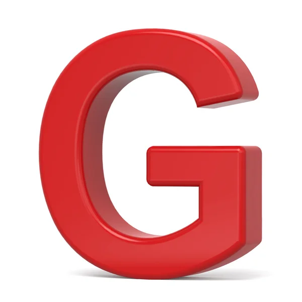 3D-plastic rode letter G — Stockfoto