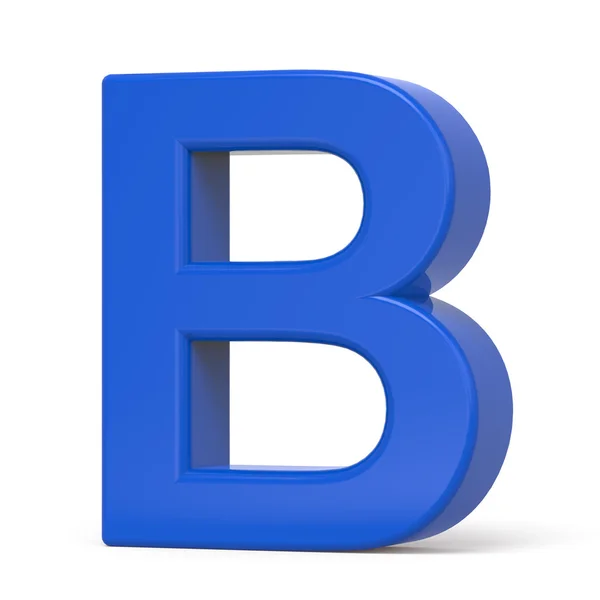 3D plast blå brev B — Stockfoto