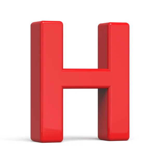 3d plástico letra vermelha H — Fotografia de Stock