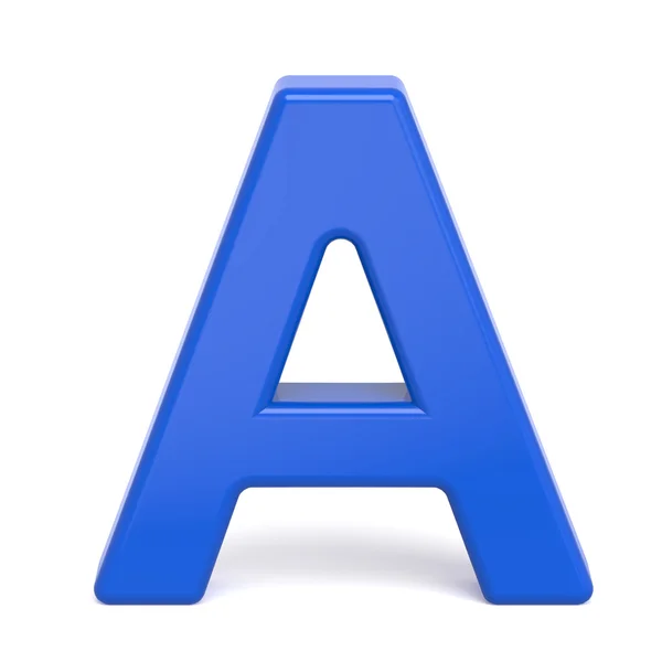 3d plastic blue letter A — Stock Photo, Image