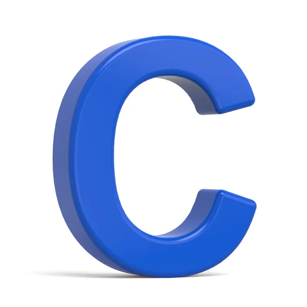 3D-kunststof blauwe letter C — Stockfoto