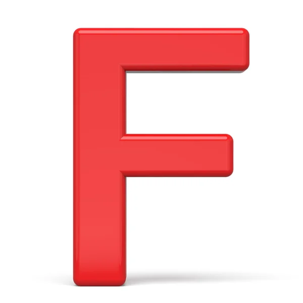 3D-plastic rode letter F — Stockfoto