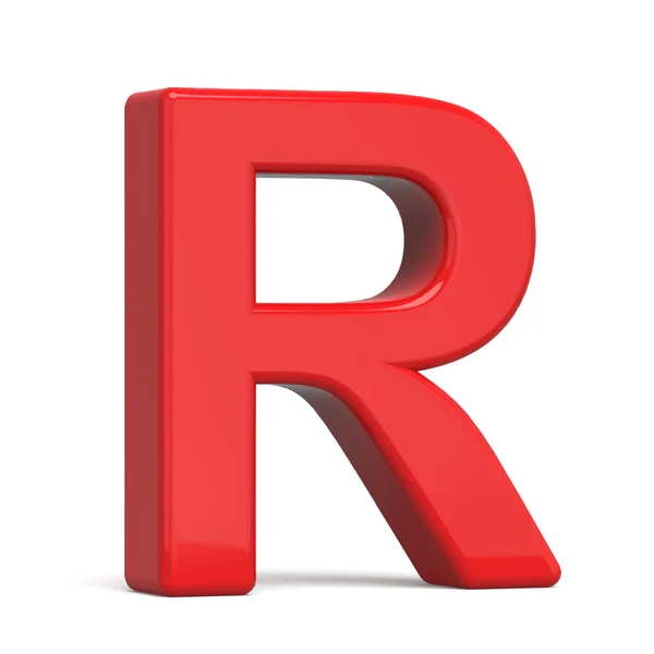 3D-plastic rode letter R — Stockfoto