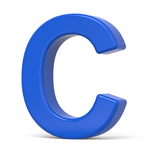 3D-kunststof blauwe letter C — Stockfoto