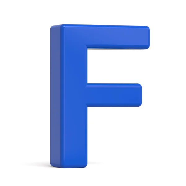 3D plastové modré písmeno F — Stock fotografie