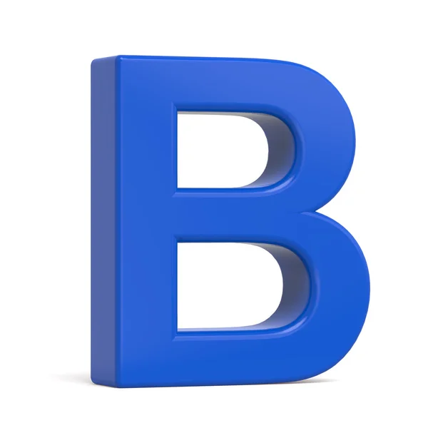 3d plastik biru huruf B — Stok Foto