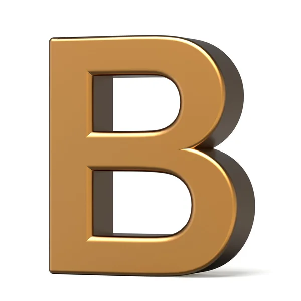 3d mengkilap huruf emas B — Stok Foto