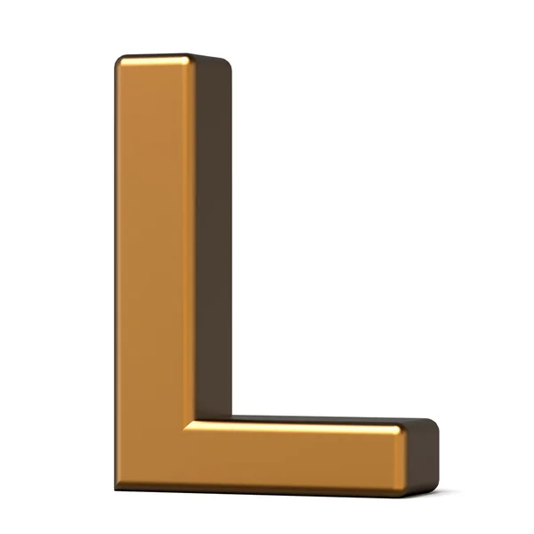 3D-glanzende gouden letter L — Stockfoto