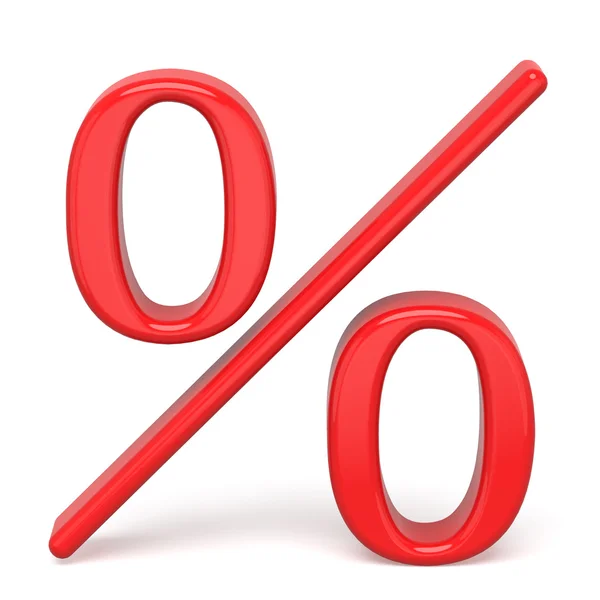 3d red percent sign — Stock Photo, Image