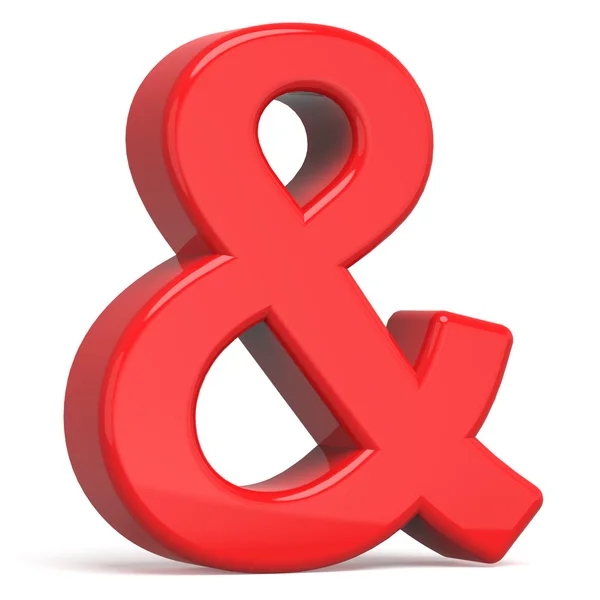 Símbolo de ampersand vermelho 3D — Fotografia de Stock