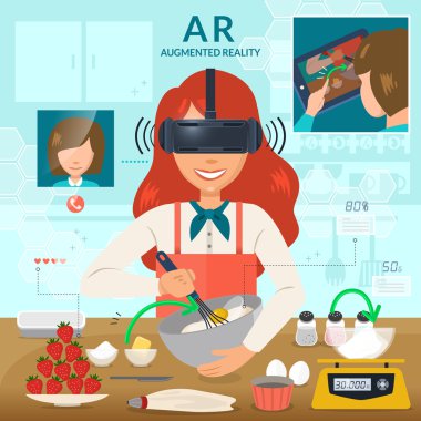 augmented reality be used in cooking field clipart