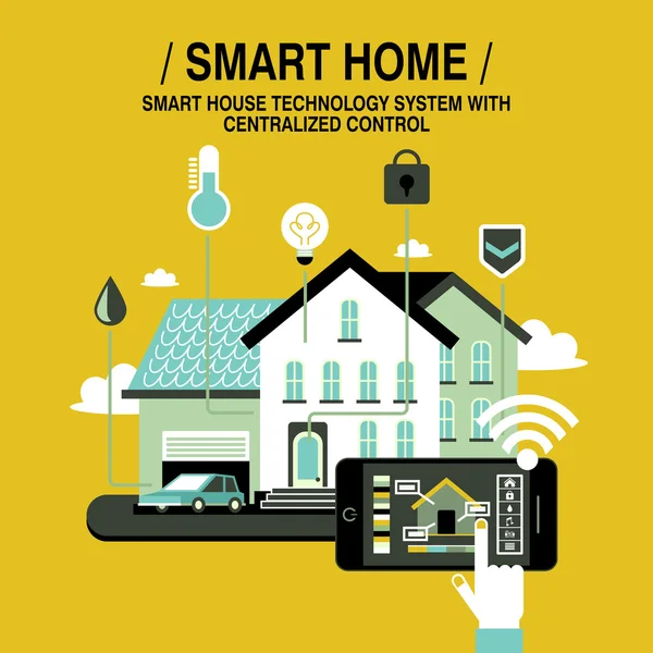 Concepto de hogar inteligente — Archivo Imágenes Vectoriales