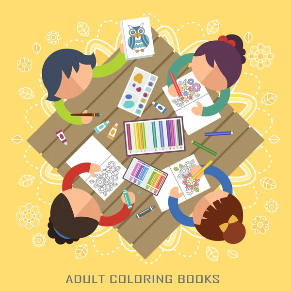 Adulto libros para colorear partido — Vector de stock