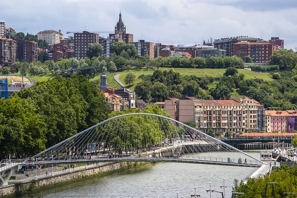 Bilbao şehrin tarihi bölümünün Üstten Görünüm.