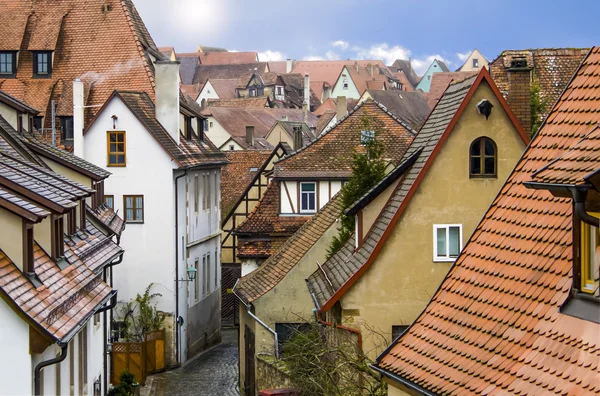 Середньовічні вулиці. Rothenburg . — стокове фото