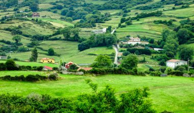 Cantabria manzara. Atlantik Okyanusu. İspanya.