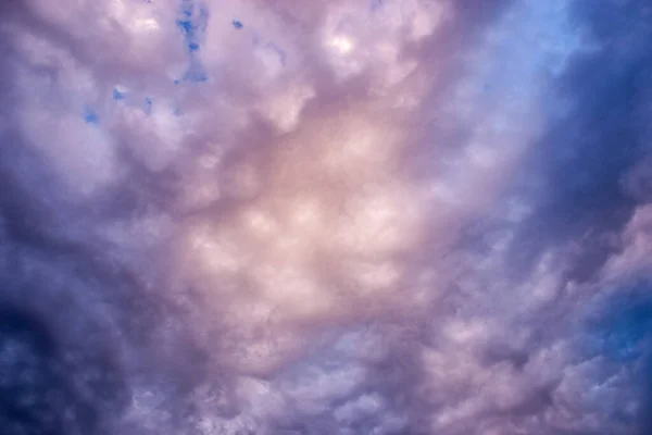 Detailed Colorful Cloudy Patterns Textures Sunset — Stock Photo, Image