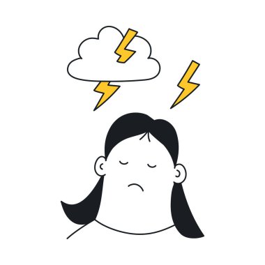 Uyuyan kadının vektör çizimi