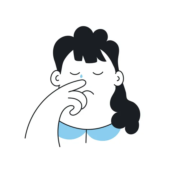 Mignonne Petite Fille Avec Coiffure Illustration Vectorielle Cheveux — Image vectorielle