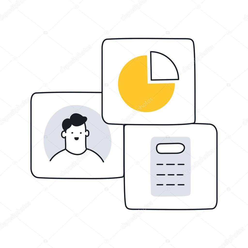 business and office supplies icons vector illustration design