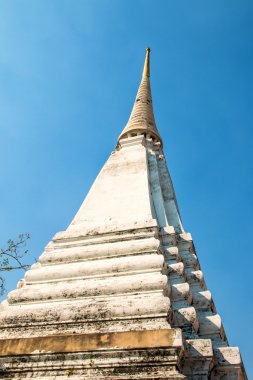 Tay beyaz pagoda mavi gökyüzü üzerinde